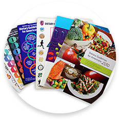 Colorful Brochures of the Dietary Guidelines 